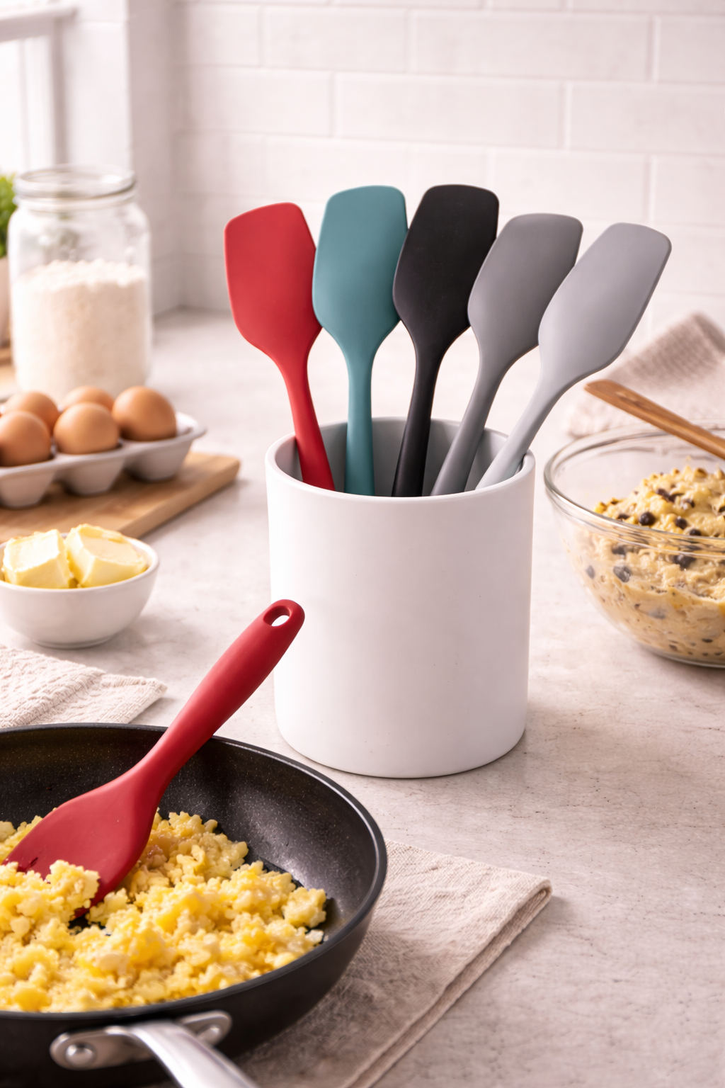 Non-Stick Silicone Spatula Set